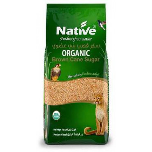 Organic brown cane sugar 1 kg  Native